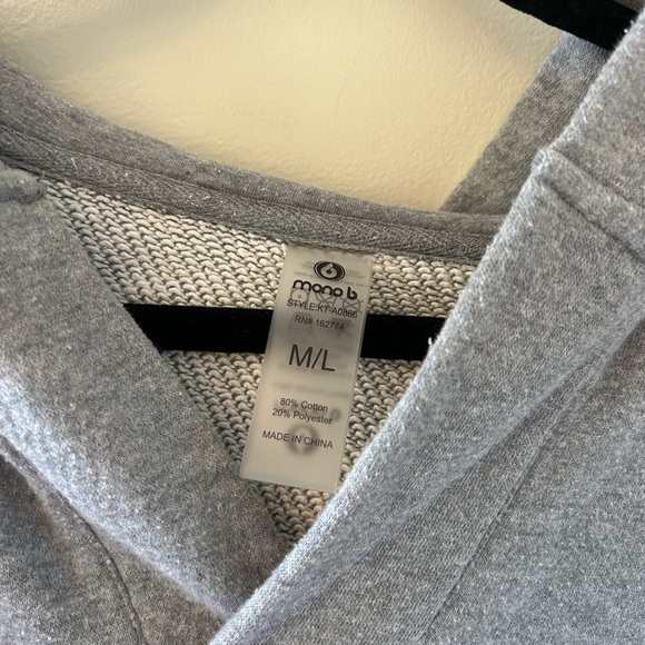 Mona B Size M/L Gray Hoodie Sweatshirt - Picture 3 of 4